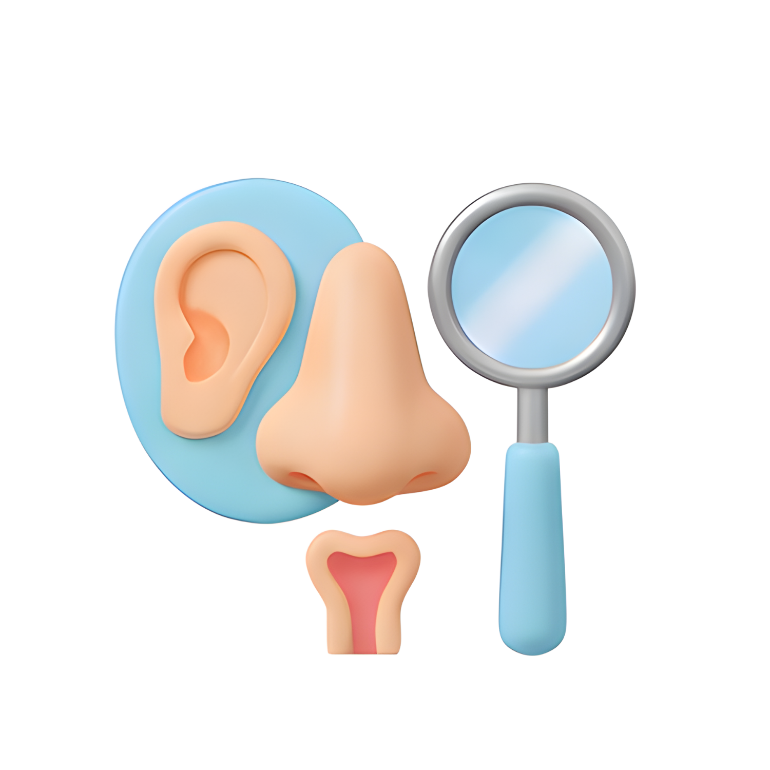 一張展示多款健康護理醫藥產品區耳鼻喉用品的分類主圖，包含潤喉糖、喉嚨噴霧與鼻腔護理產品，突顯耳鼻喉舒緩、日常清潔保養與家庭常備需要，並自然呈現一同百貨多元品牌選擇與高性價比特色。