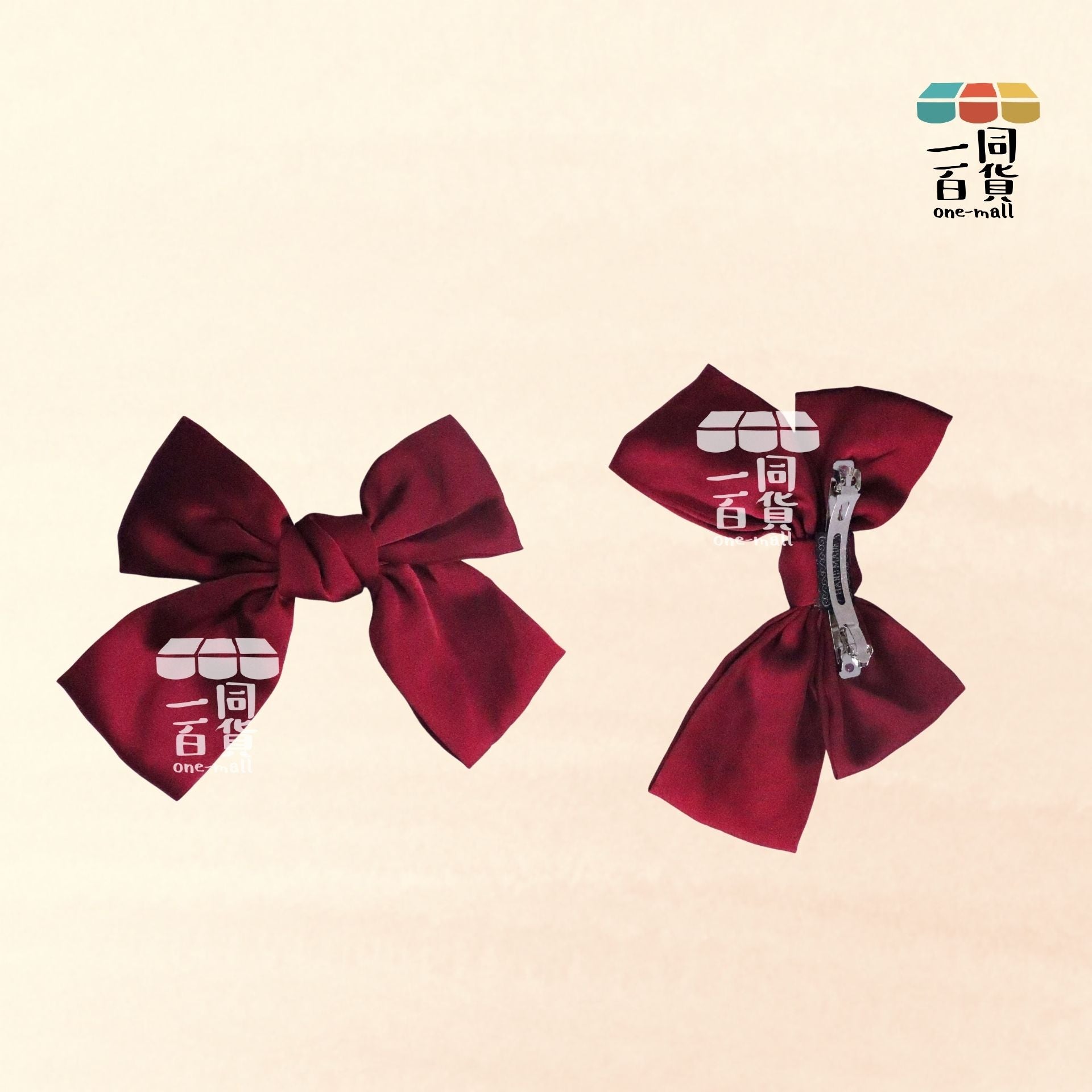 其他品牌 | 韓版紅色蝴蝶結髮夾 頂夾髮飾 1個 [冇盒](平行進口) C521