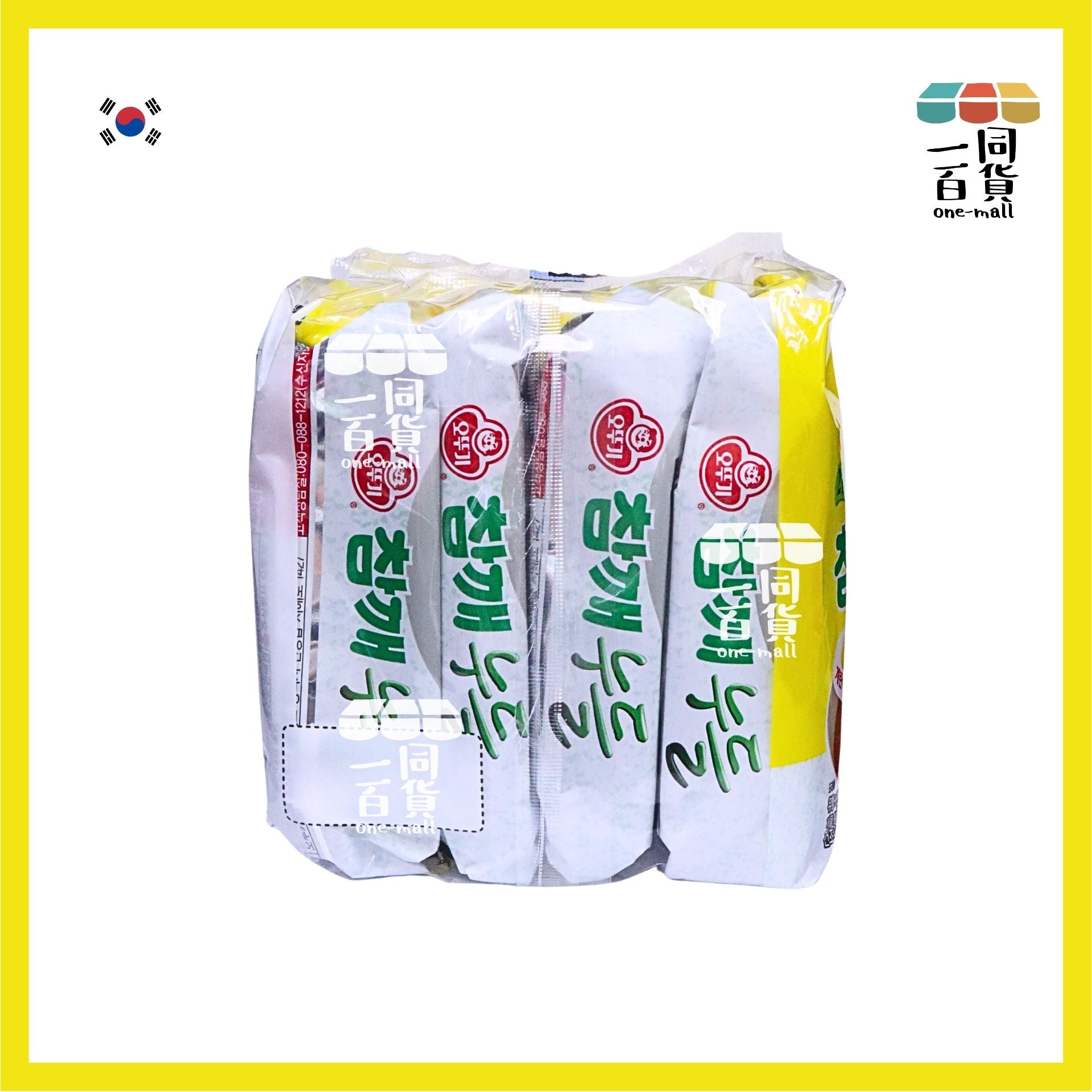 不倒翁 | 韓國進口食品不倒翁芝麻拉麵泡麵 59g x 4包 [黃色](平行進口) G3-1