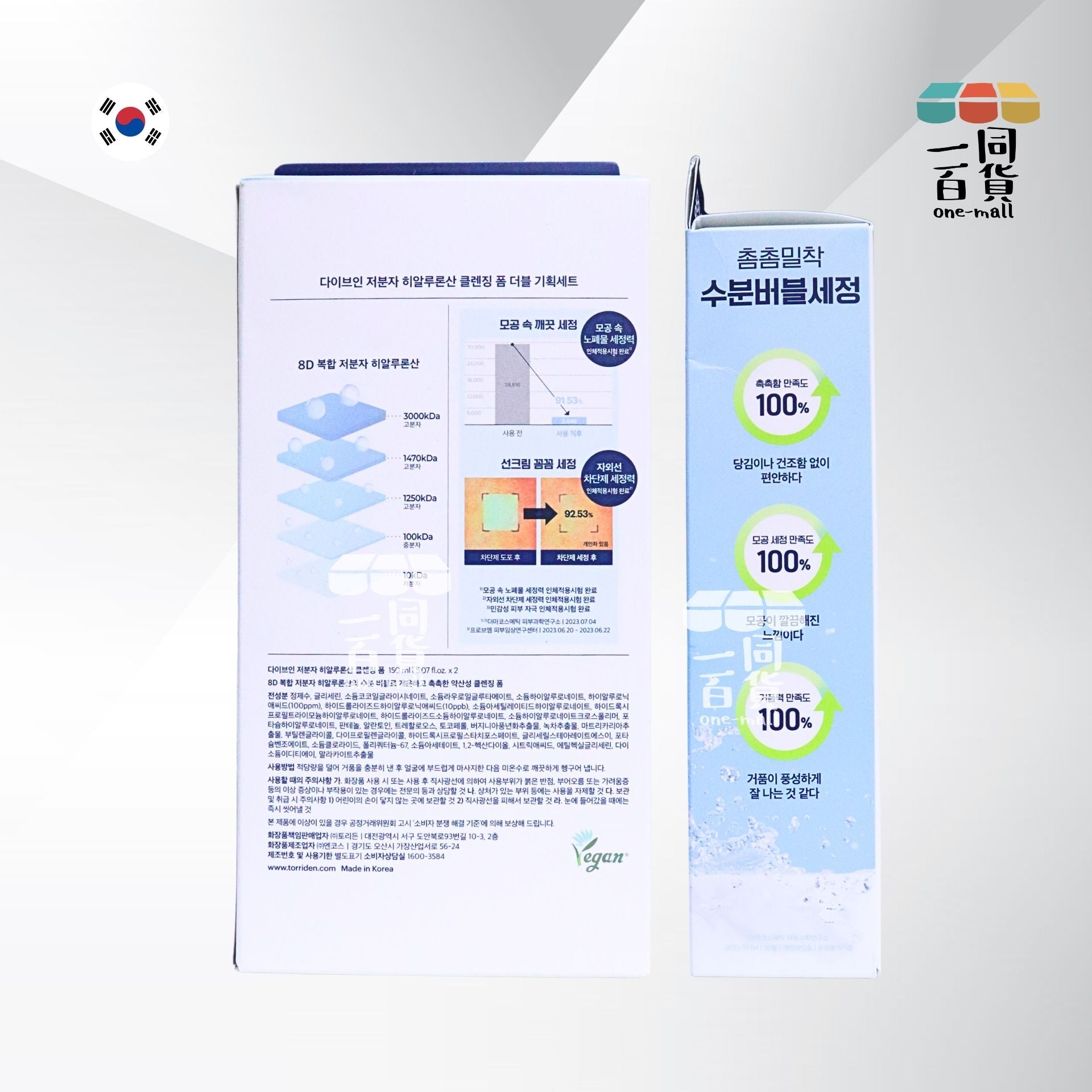 Torriden | [1+1] DIVE-IN 低分子透明質酸弱酸性洗面奶 2支 X 150ml [藍白盒](平行進口) A934