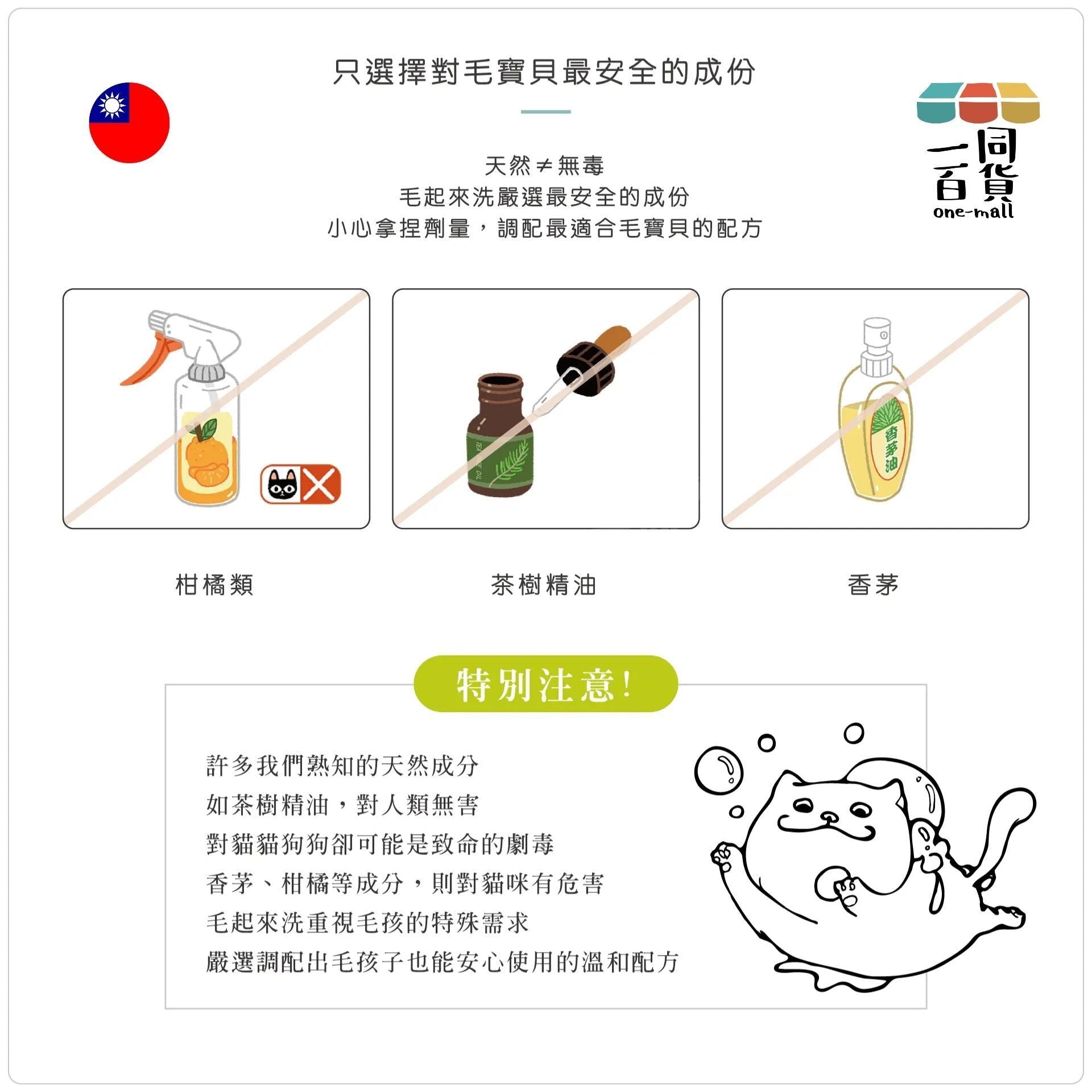 毛起來洗 | 草本養護│癢癢退散洗毛精-貓貓專用 500ml (平行進口) A931