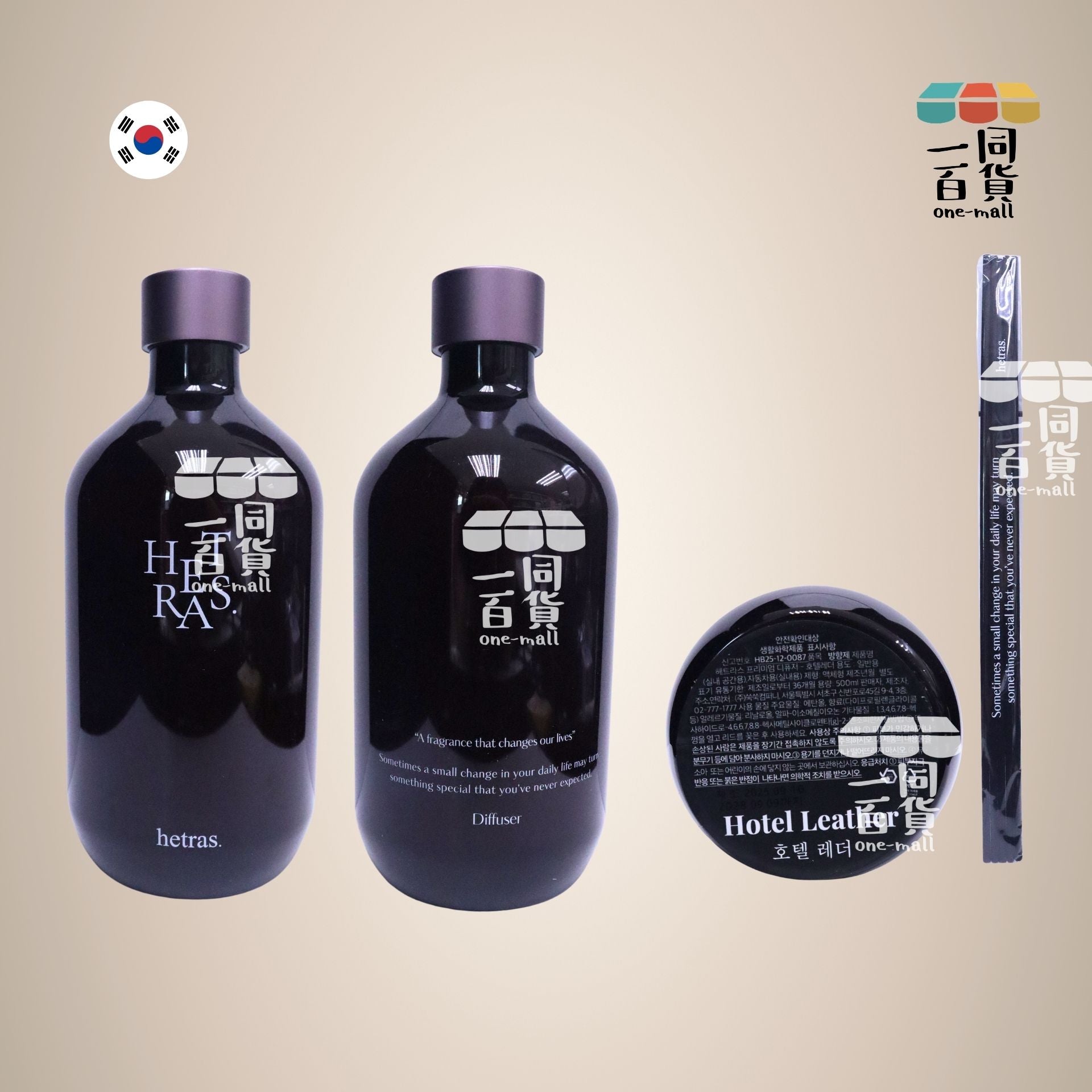 hetras. | [1ea] 室内高級擴香瓶 500ml x 1支 - Hotel Leather [冇盒](平行進口) J000