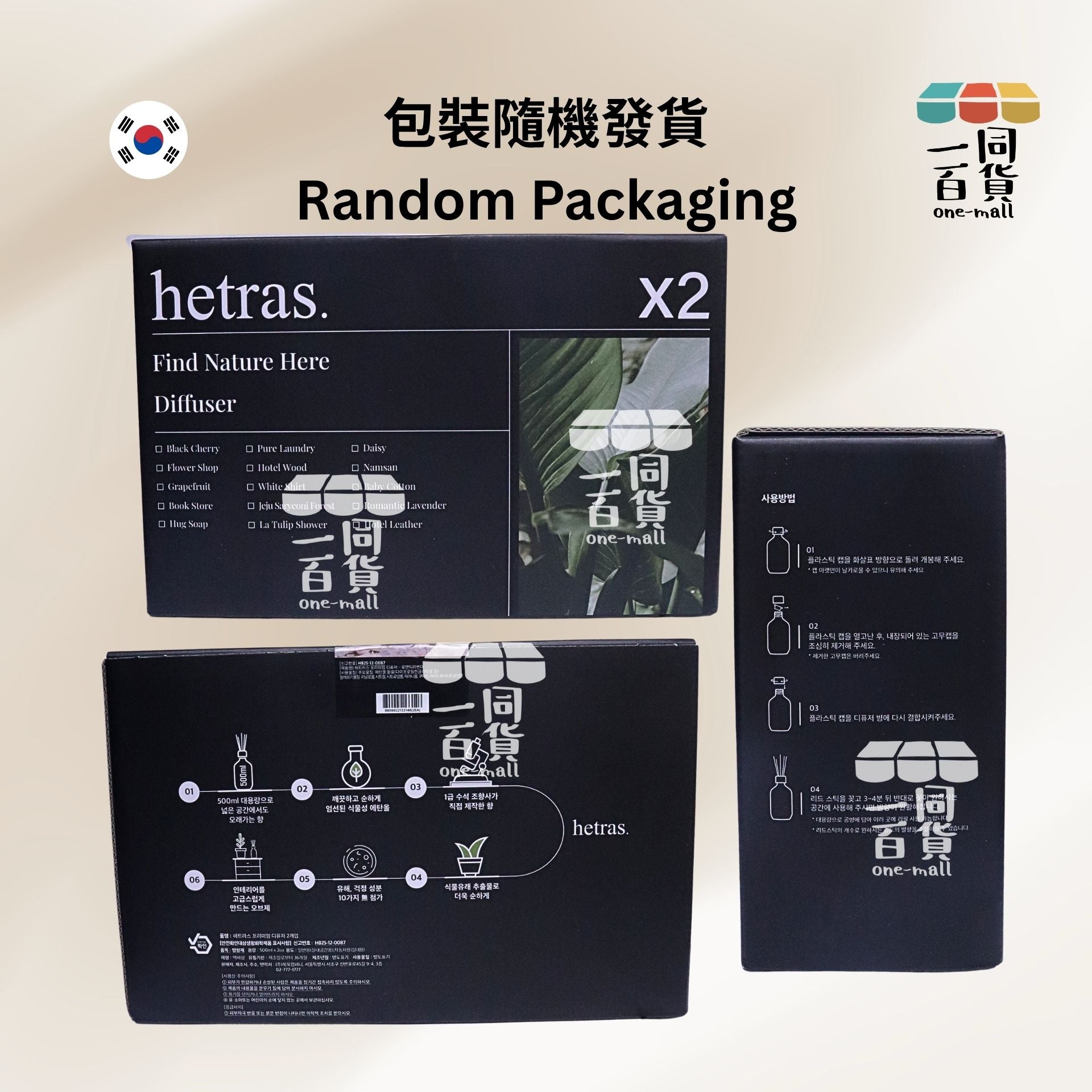 hetras. | [1+1] 室内高級擴香瓶Set 500ml x 2支 - Romantic Lavender (平行進口) J000 [隨機包裝]