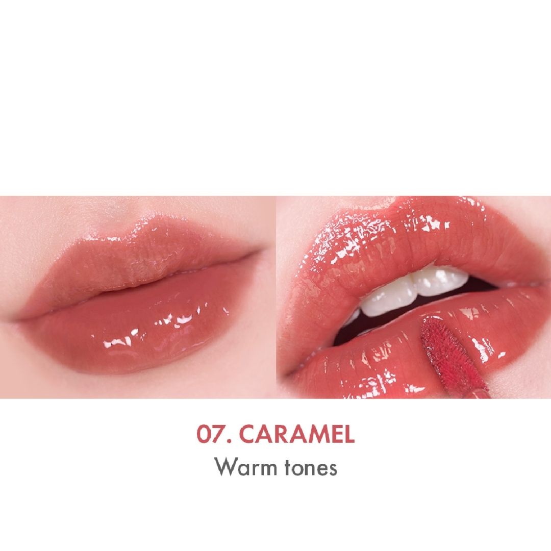 AMUSE | Jel Fit Tint 12小時持久果凍唇釉 3.8g - 07 Caramel [隨機包裝] (平行進口) A343