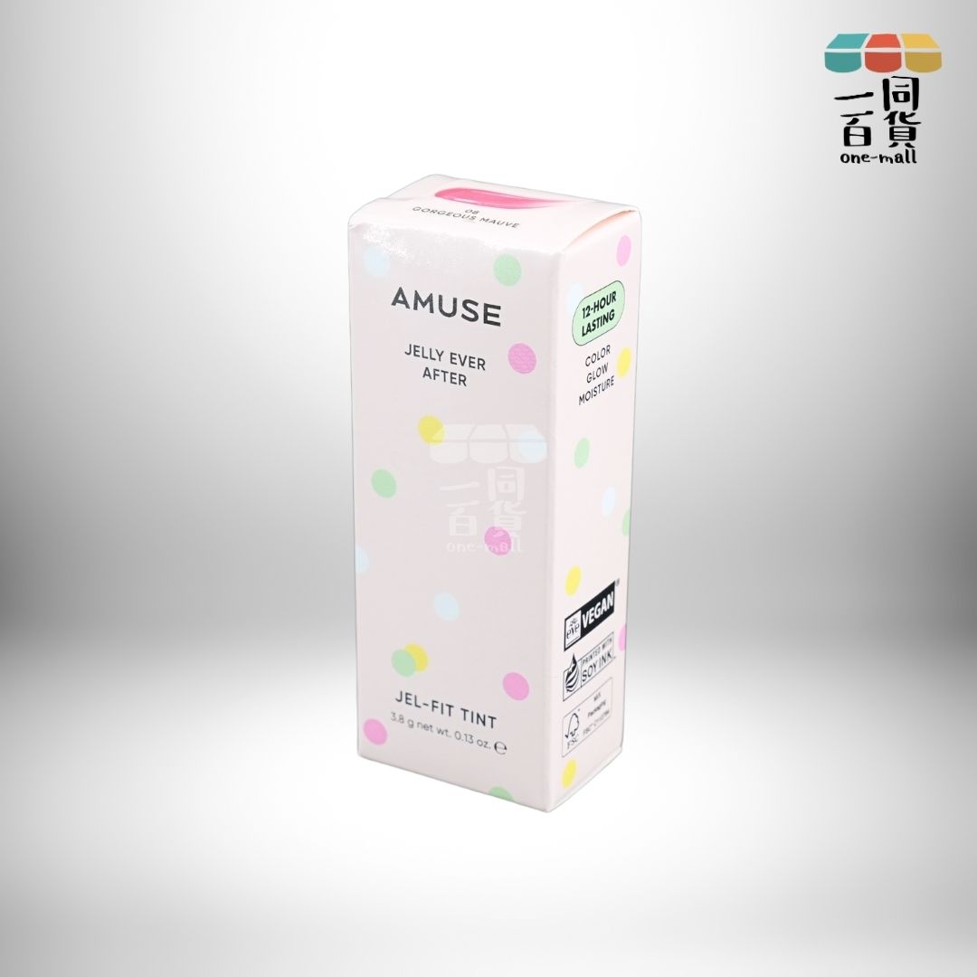 AMUSE | Jel Fit Tint 12小時持久果凍唇釉 3.8g - 08 Gorgeous Mauve [隨機包裝] (平行進口) A223