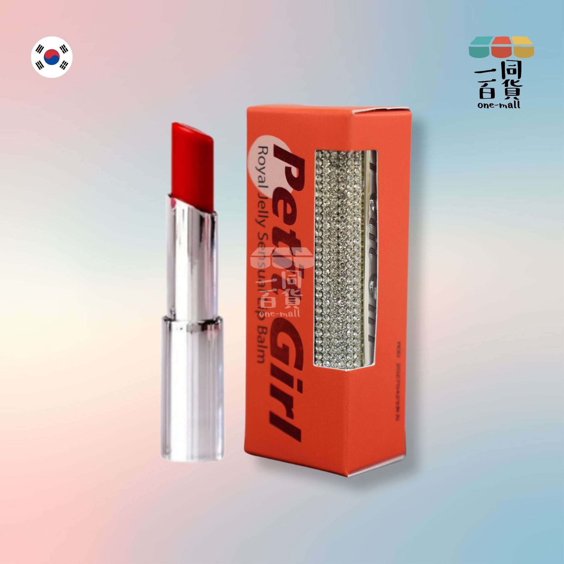 Korea 韓國 | Petit Girl - 鑽石潤唇膏 紅色 RD003 3g (平行進口) C1-3