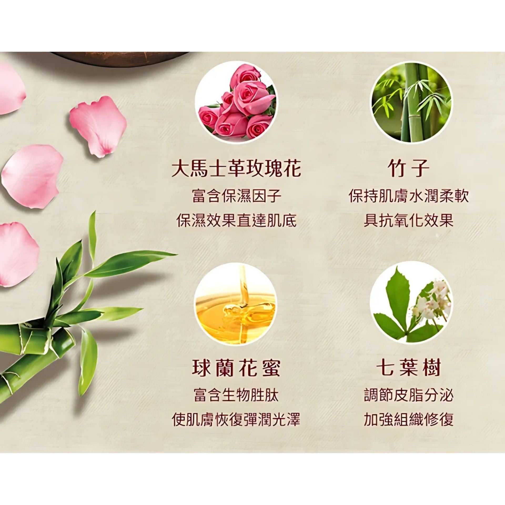 我的心機 | 大地農潤 - 極潤鮮萃竹萃玫瑰補水面膜 5片裝 (平行進口) E4-4