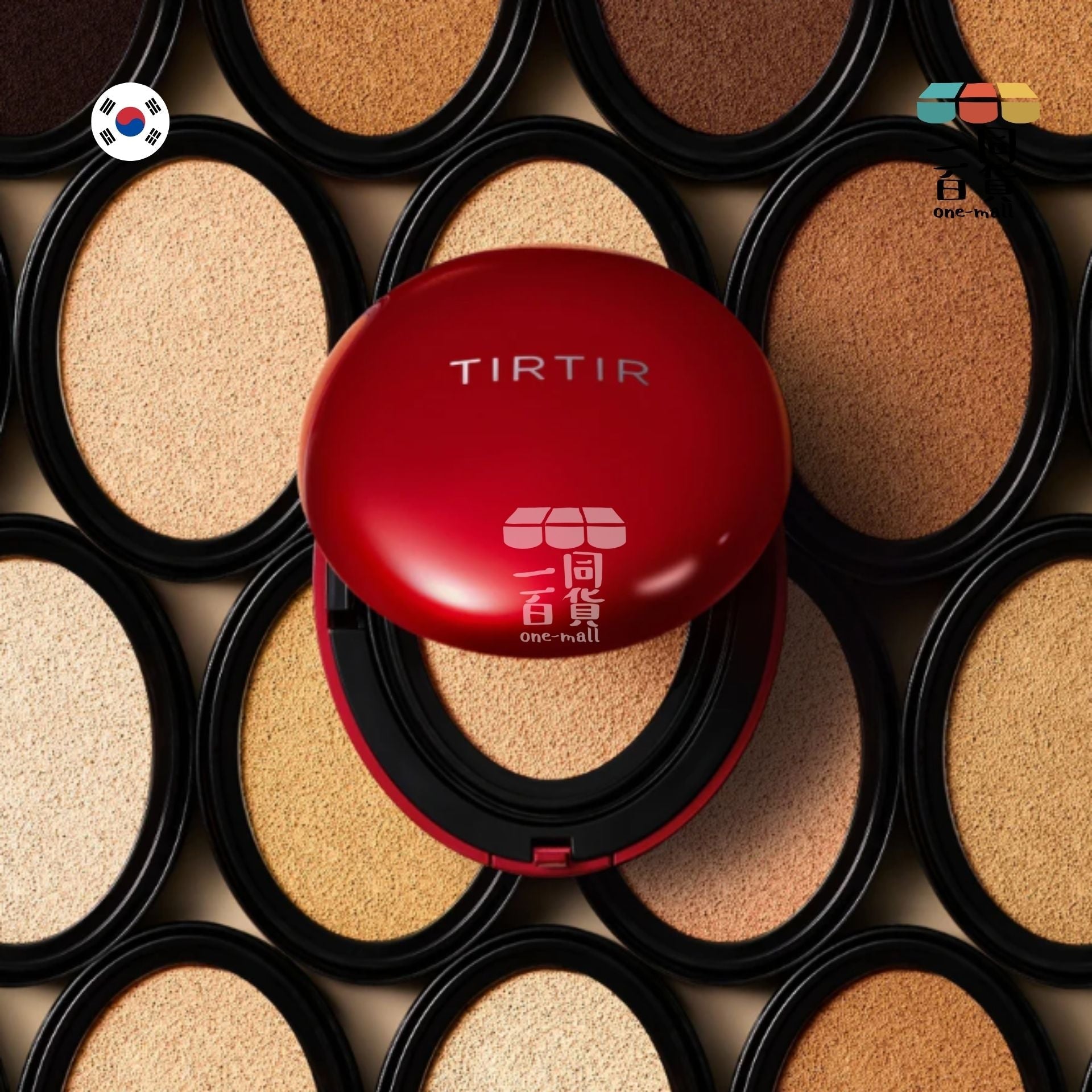 TIRTIR | 持久光彩遮瑕氣墊粉底 [紅盒] 17C號色 Porcelain - 18g (平行進口) C431