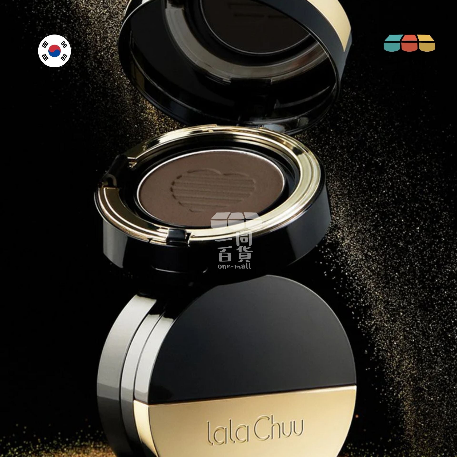 lala Chuu | 遮蓋稀疏髮線填充髮粉餅 - 深啡 (平行進口) D435