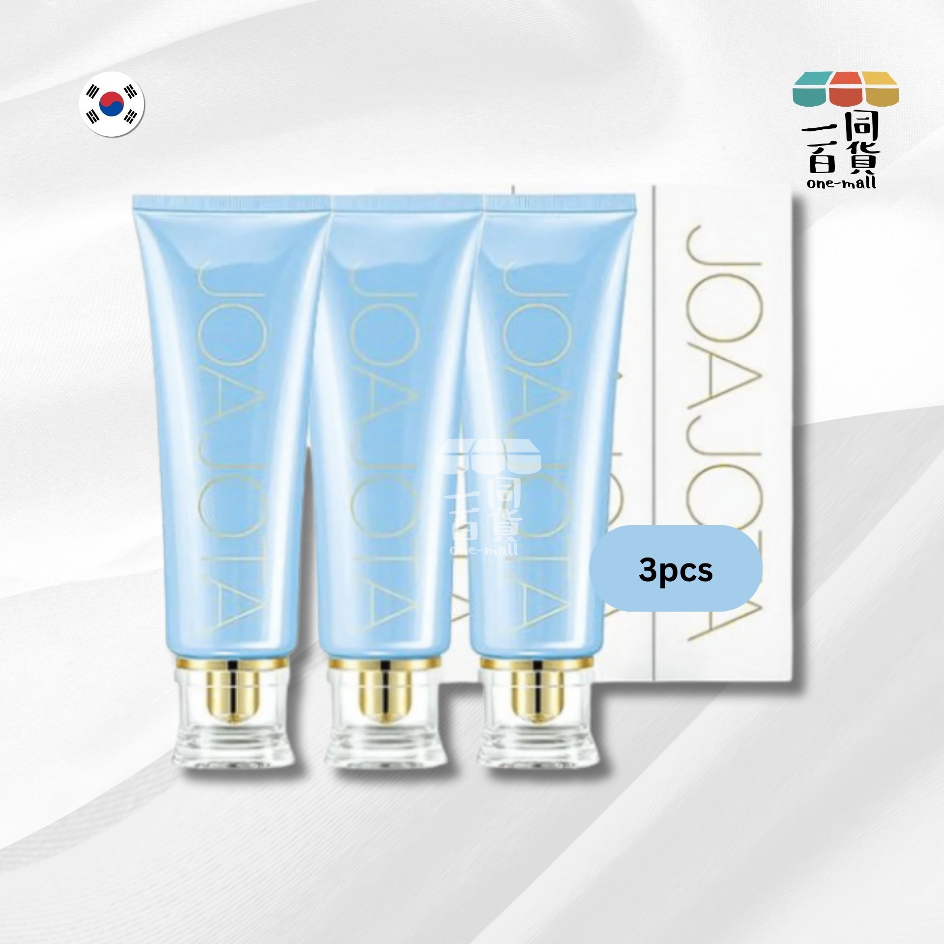 JOAJOTA | [3支裝] 氧氣胺基酸豐盈洗面泡沫 - 藍管 - 120ml (平行進口) F2-2