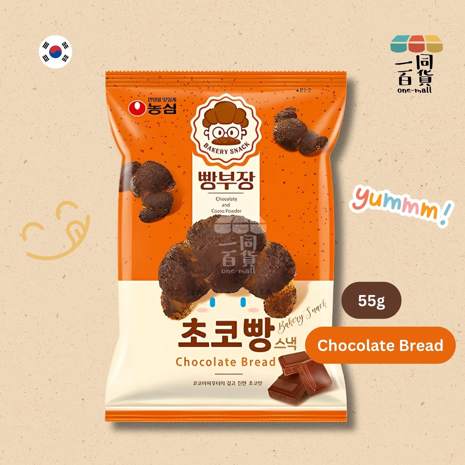 Nong Shim | 朱古力味麵包餅乾 55g (平行進口) A3-4 expiry:09/07/25