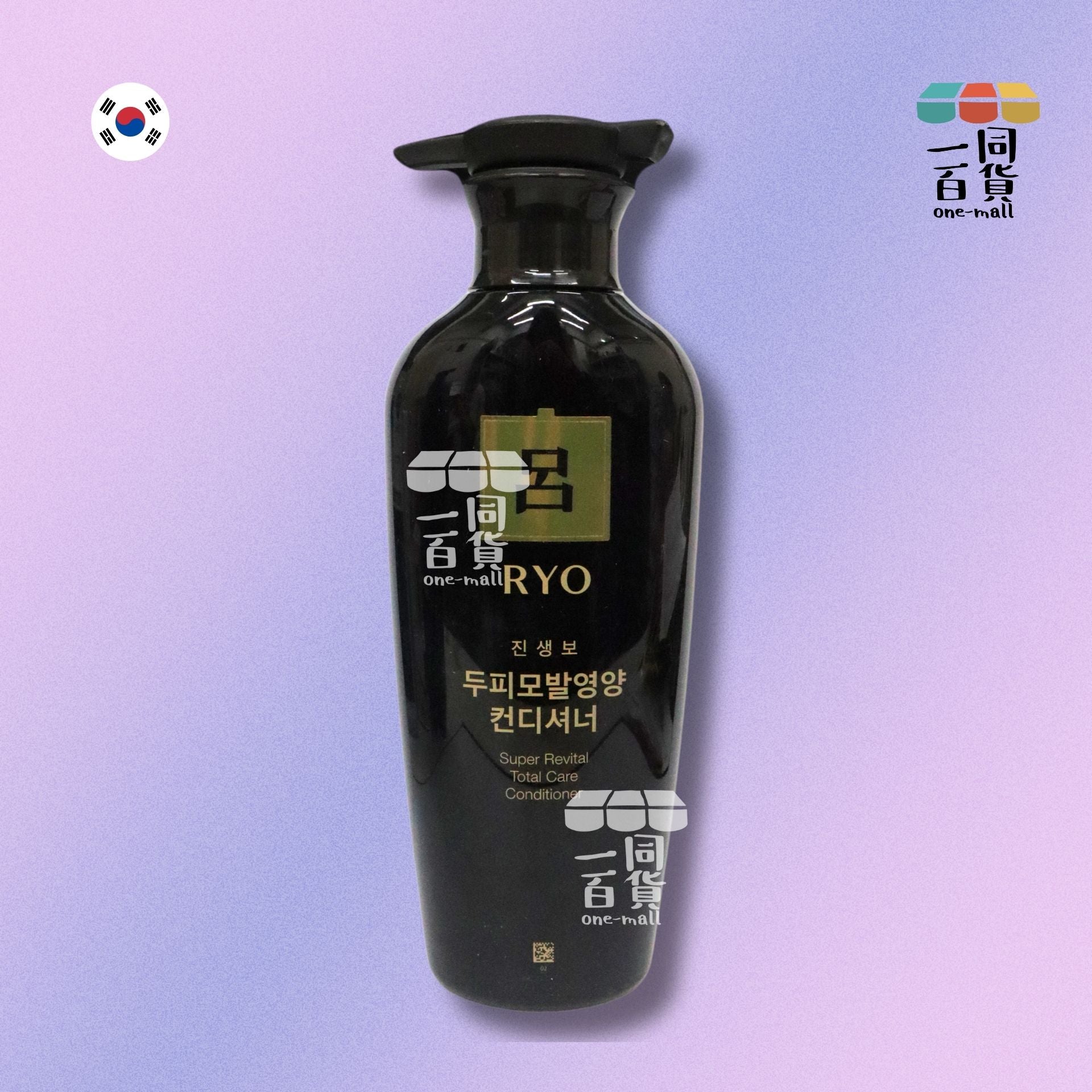 RYO | 頂級人蔘精華抗老護髮素400ml 黑呂 (乾性髮質) [黑瓶] (平行進口) D3-5