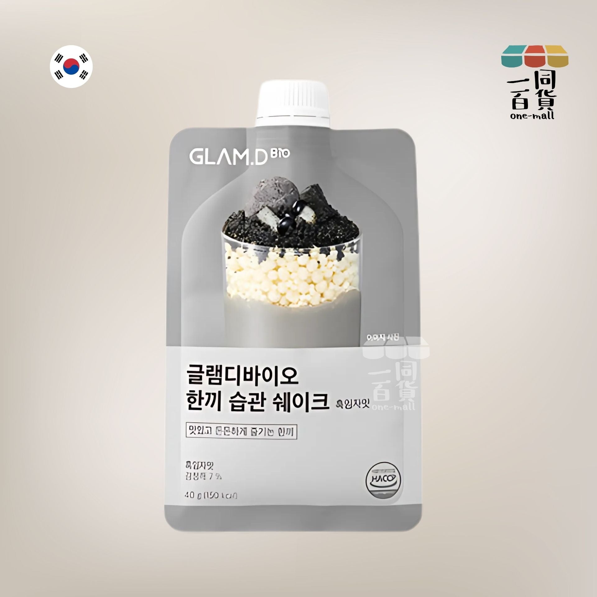 GLAM.D | [1包] 魅力代餐奶昔 (特濃黑芝麻味) 40g (平行進口) F3