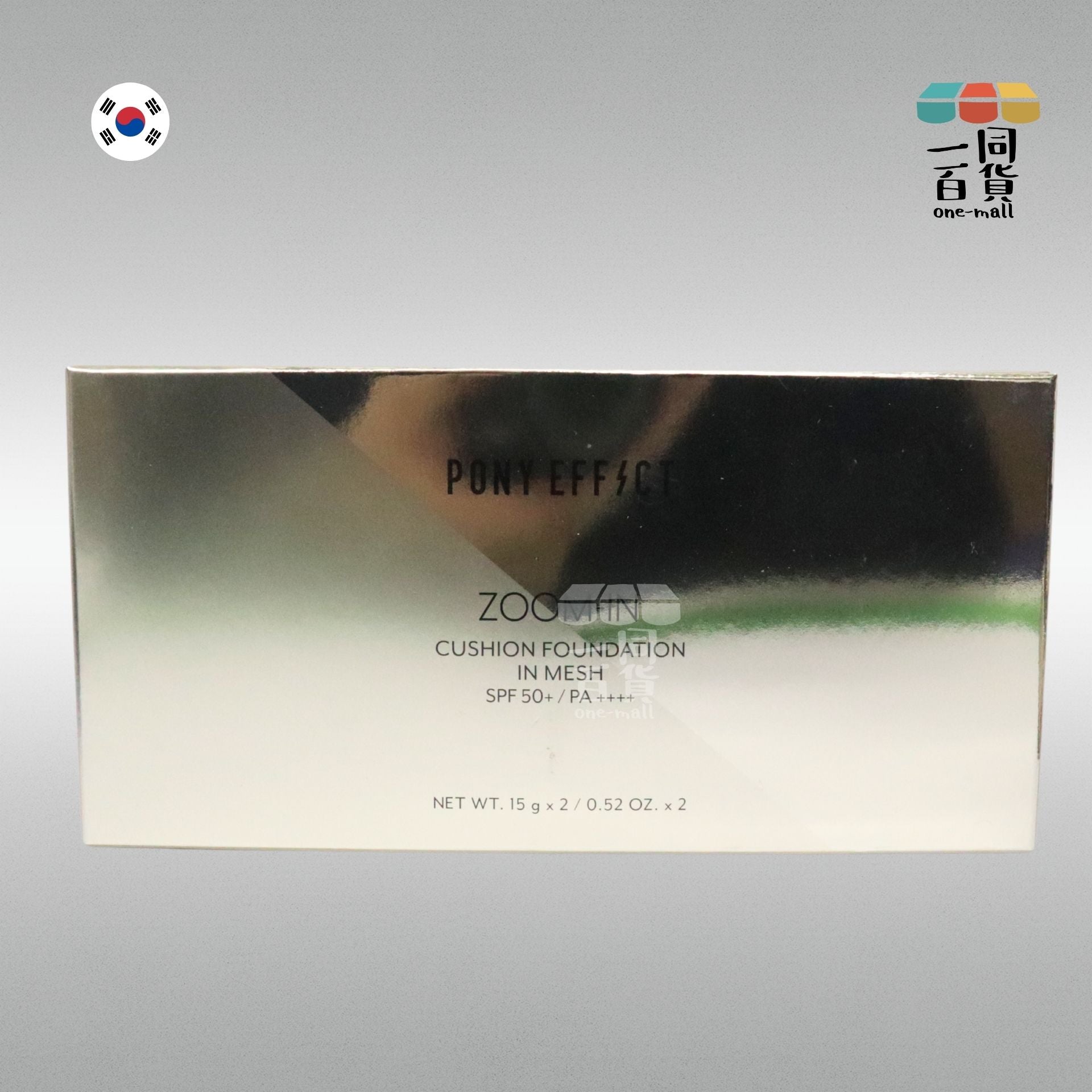 PONY EFFECT | *[15g+15g] 柔光裸肌氣墊粉底 001 Rosy Ivory [淺金] (平行進口) D4-2