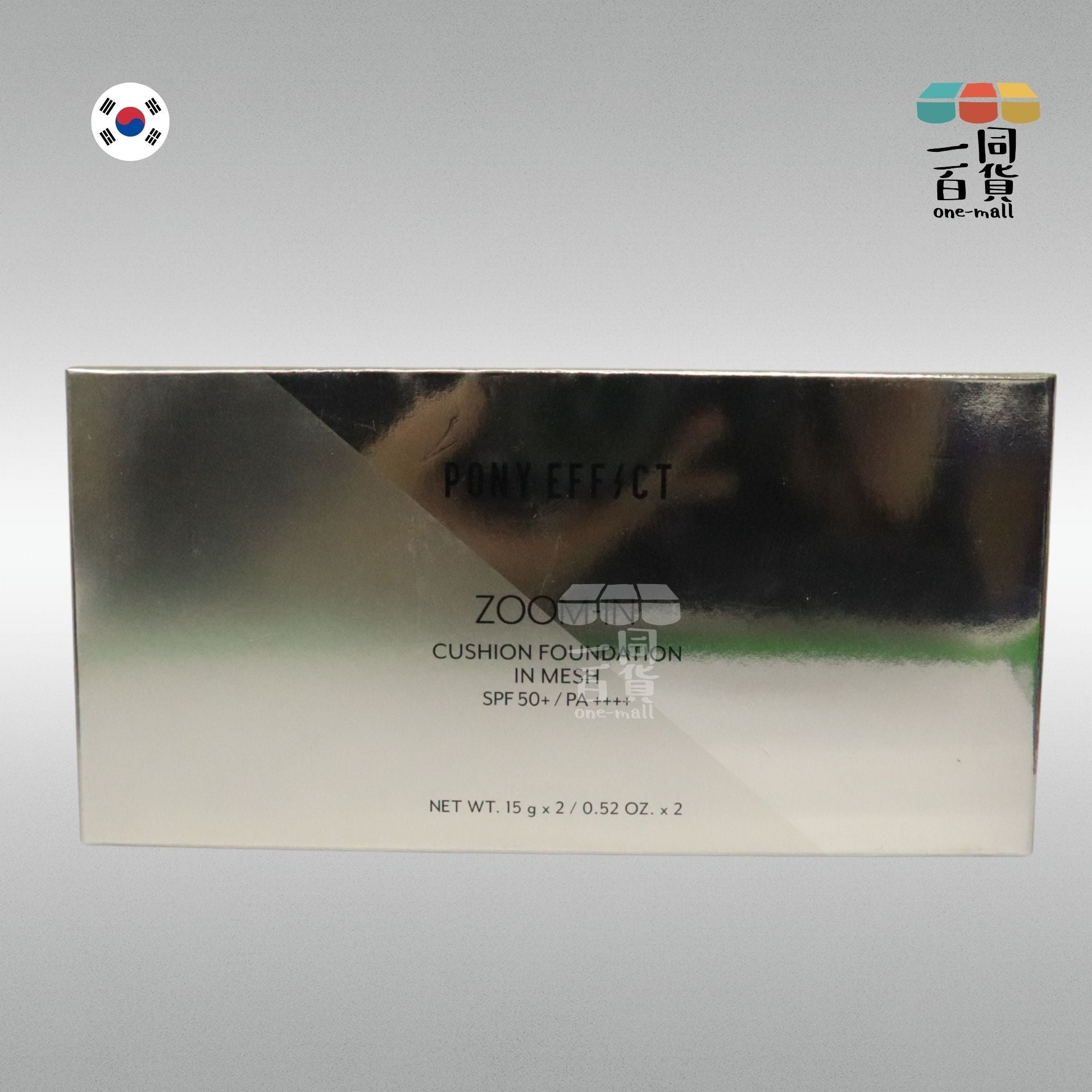 PONY EFFECT | *[15g+15g] 柔光裸肌氣墊粉底 002 Natural Ivory [淺金] (平行進口) D4-4