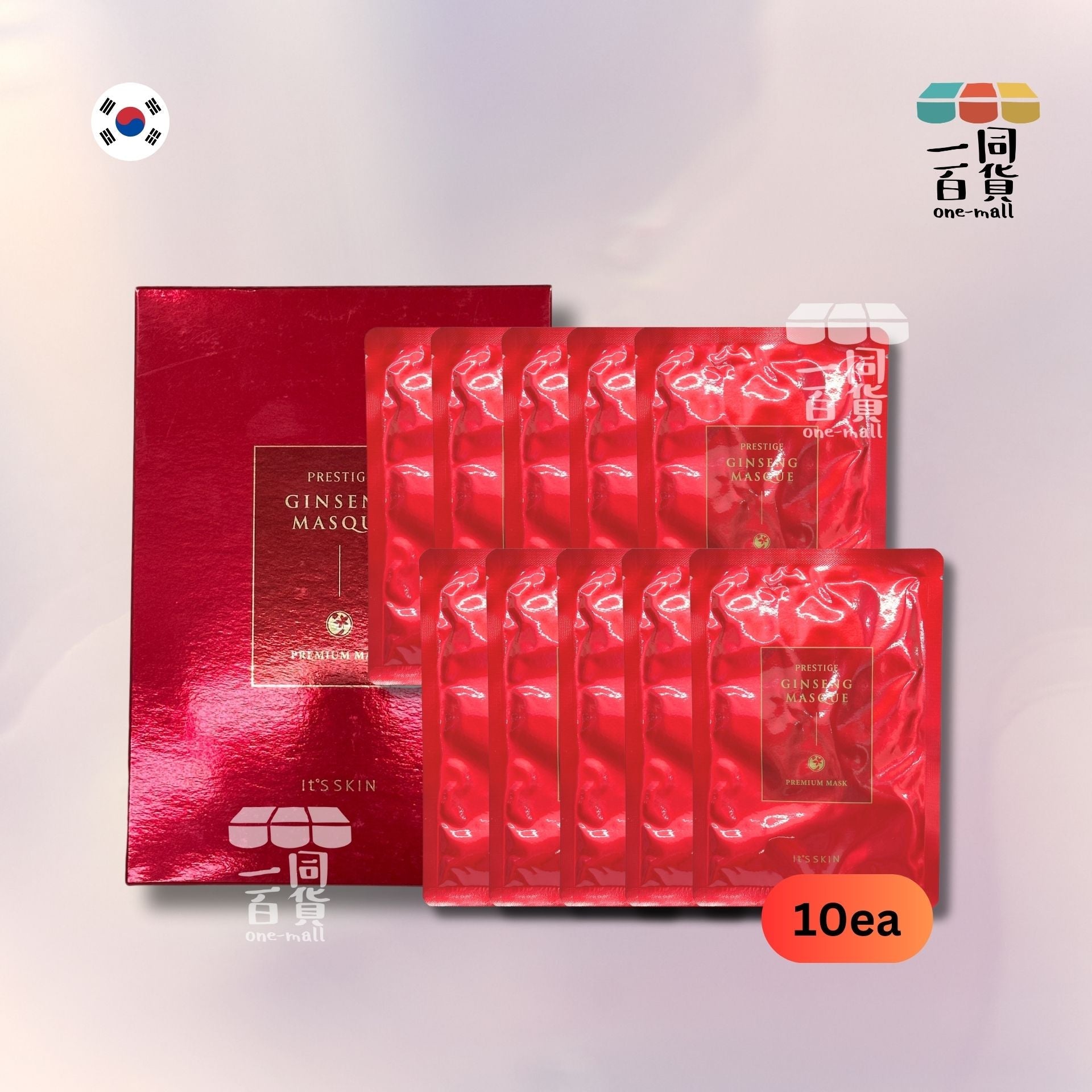 IT'S SKIN | 伊思紅蔘晶鑽蝸牛面膜 10片 (平行進口) B428