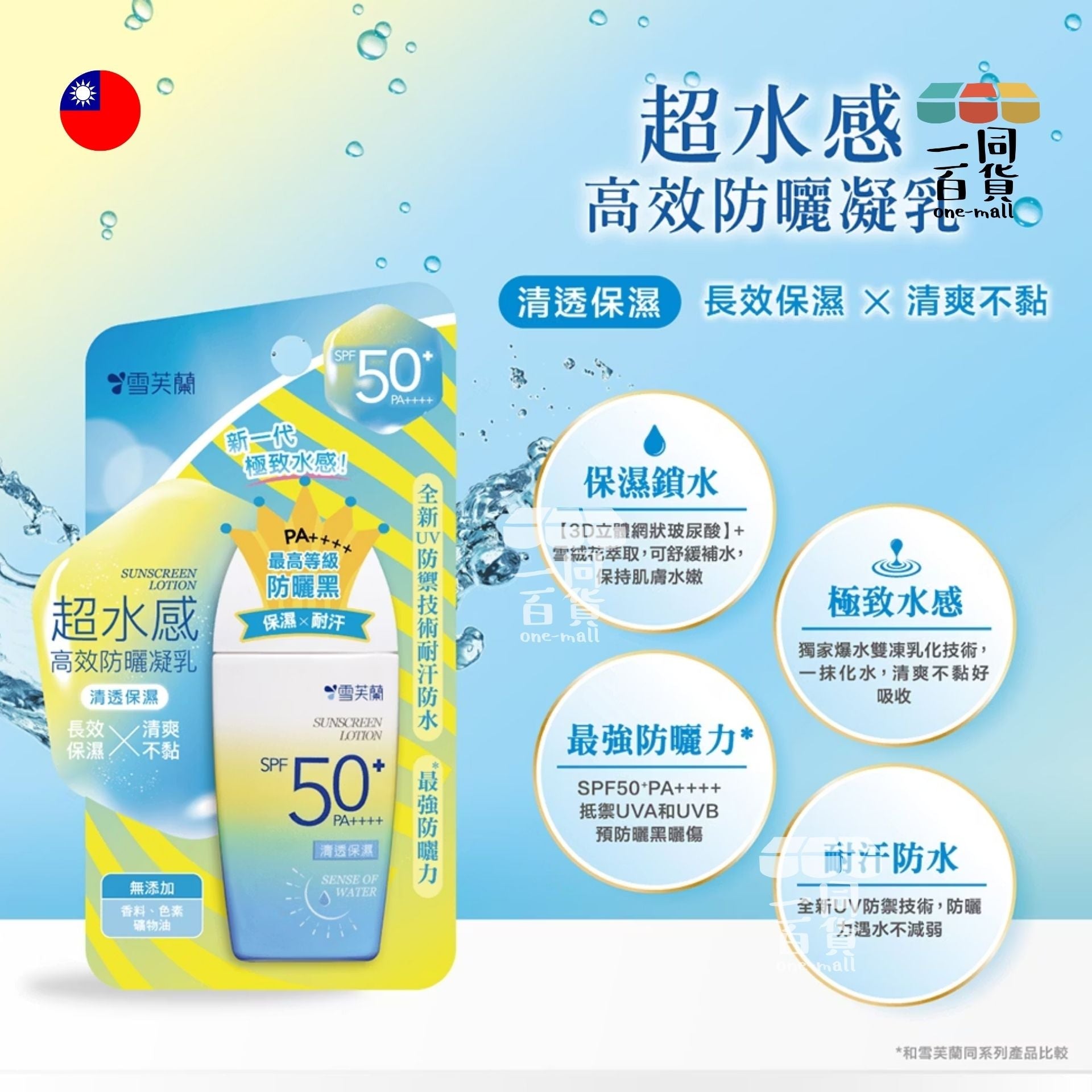 Cellina | 超水感高效防曬凝乳系列SPF50+/PA++++ 45g (平行進口) E右