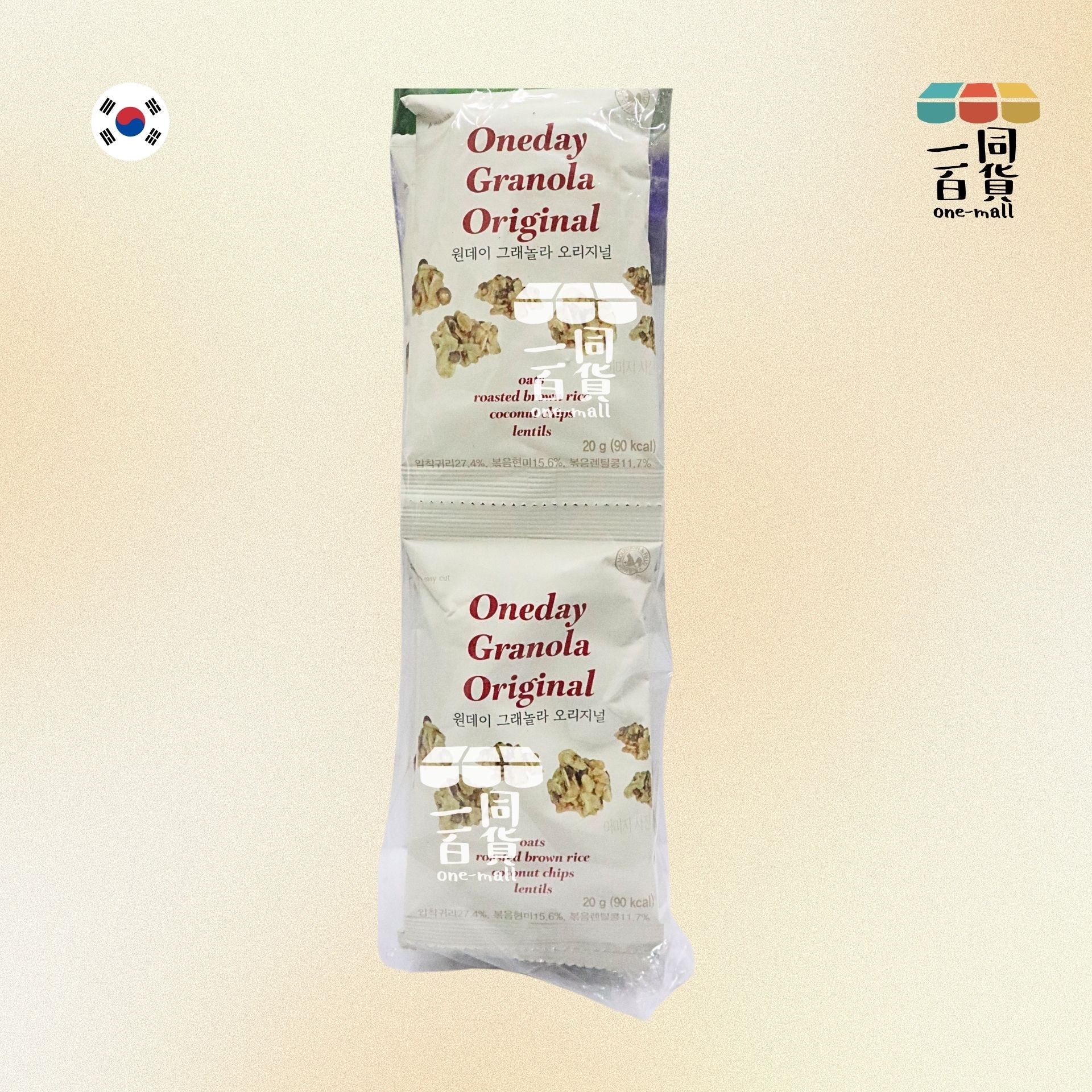 ONE DAY | 韓國 每日果仁 糙米燕麥代餐 20g x 10包 [米色](平行進口)