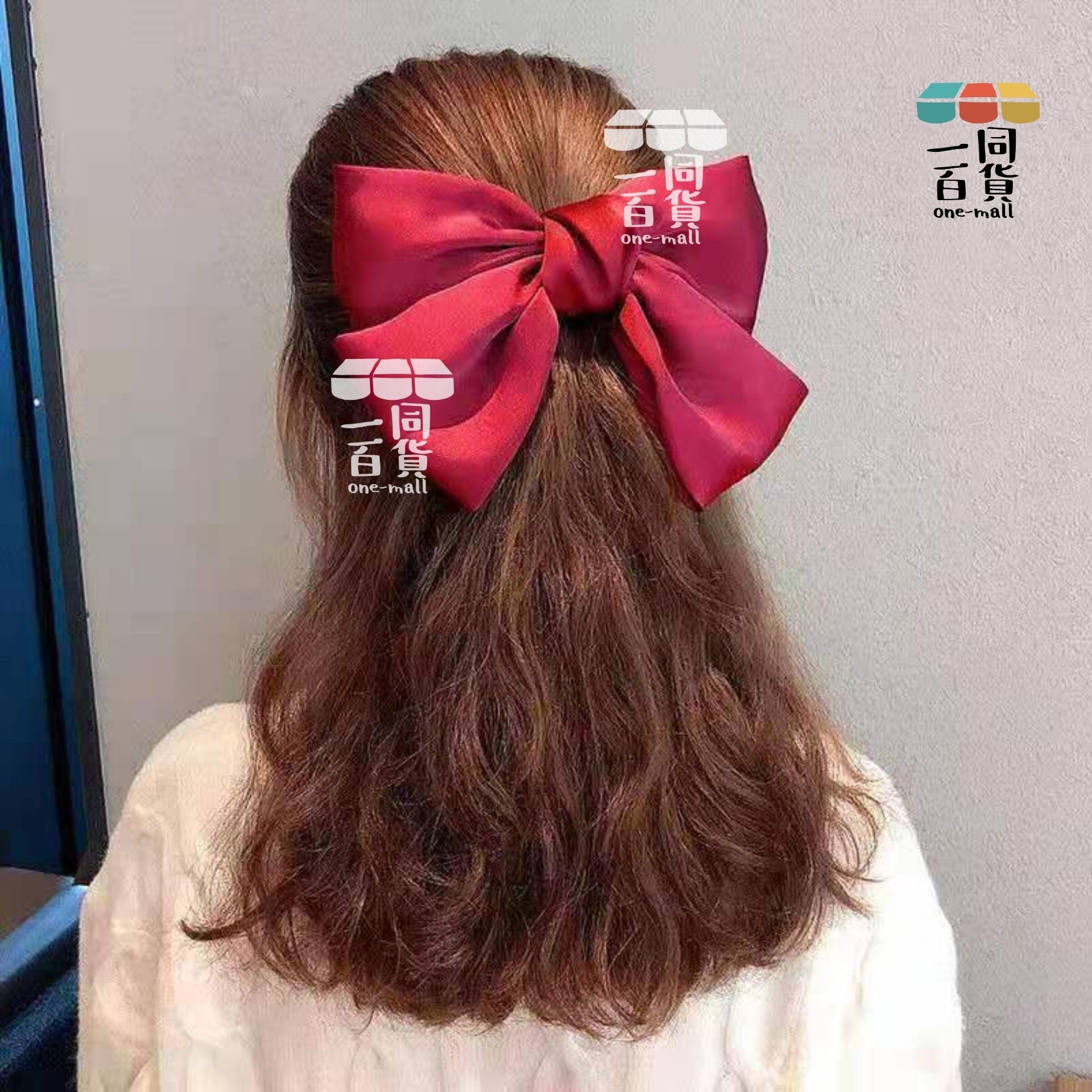 其他品牌 | 韓版紅色蝴蝶結髮夾 頂夾髮飾 1個 [冇盒](平行進口) C521