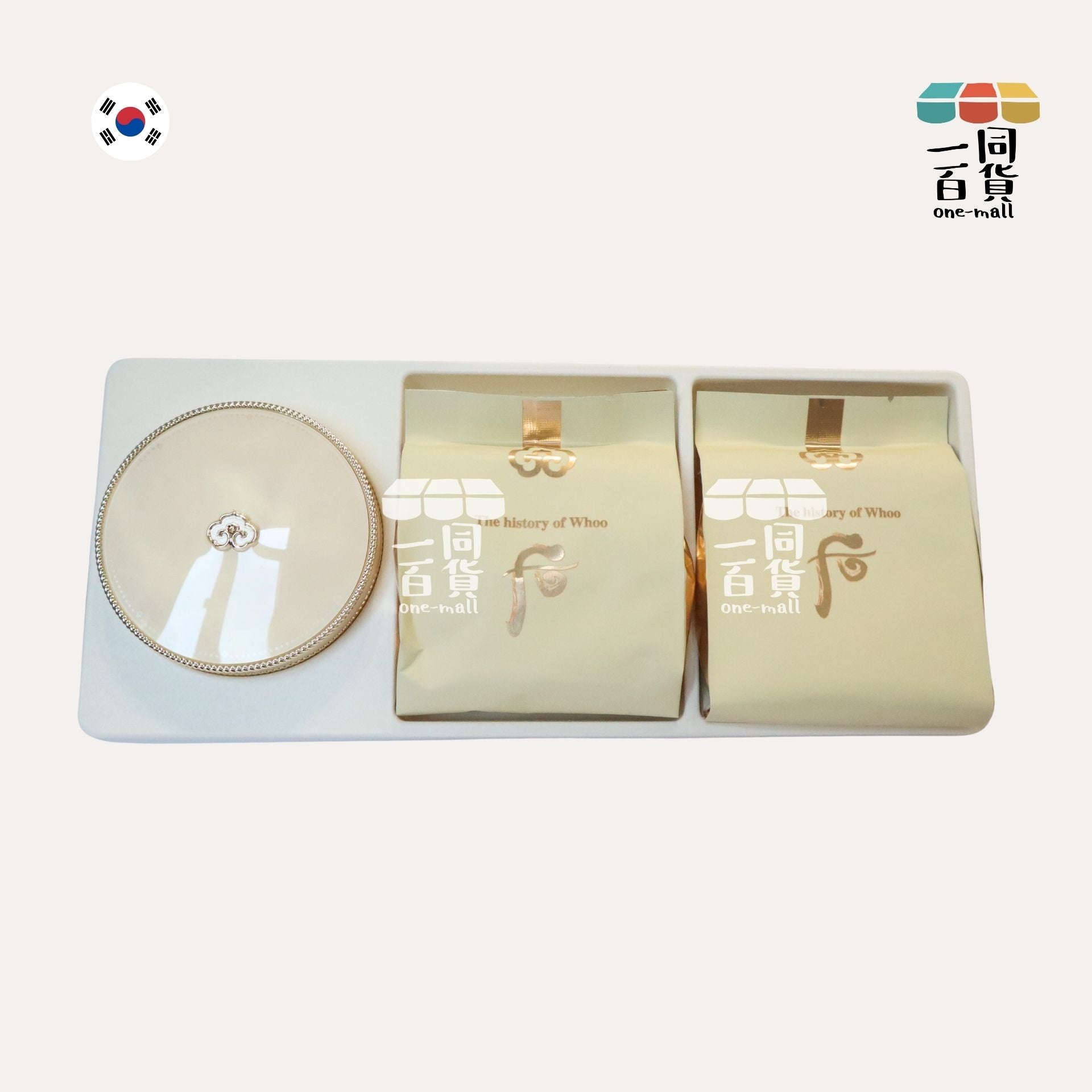 The Whoo | The History of Whoo 后 - 拱辰享 美 奢華黃金氣墊粉底套裝 #21 正裝+2個替換裝 [淺黃長盒](平行進口) D324