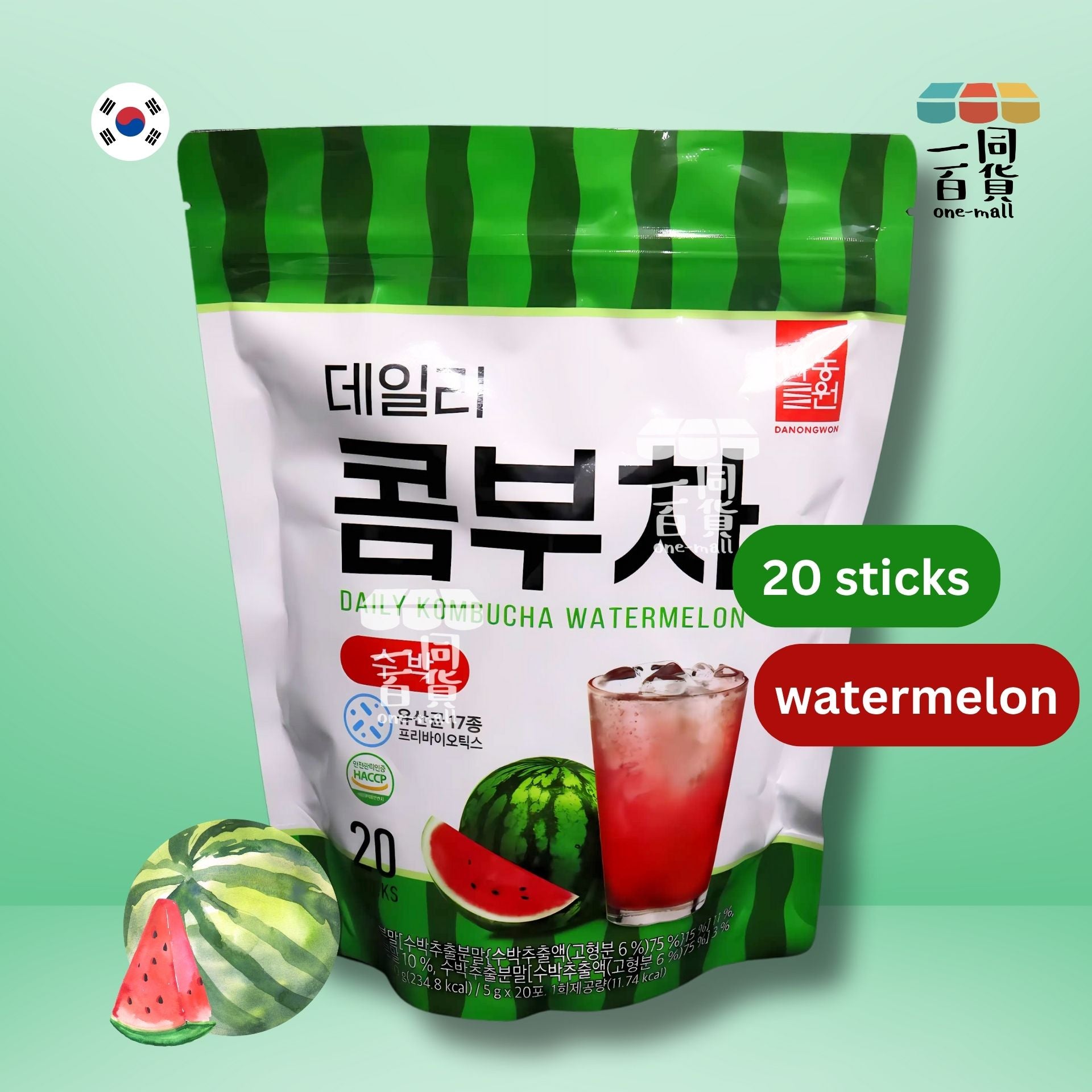 DANONGWON | 大農茶社益生菌每日康普茶 5g x 20條 - 西瓜味 (平行進口) F3-2