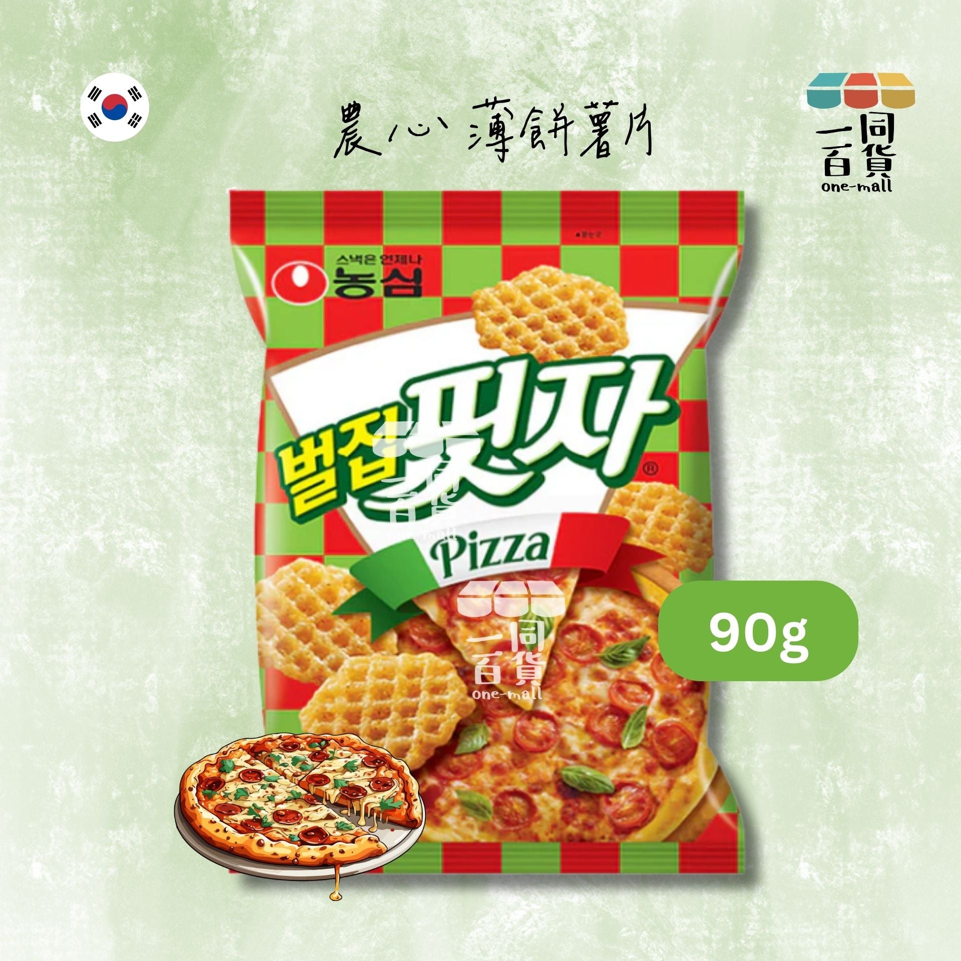 農心 | 蜂巢薄餅 90g [綠](平行進口) G3-5 (벌집핏자)