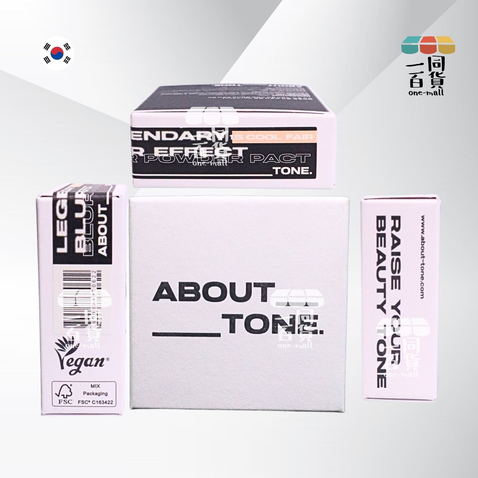 ABOUT__TONE. | 輕盈柔霧控油遮瑕定妝粉餅 (黑色遮瑕款) 9g - 1.5 Cool Fair (平行進口) B342