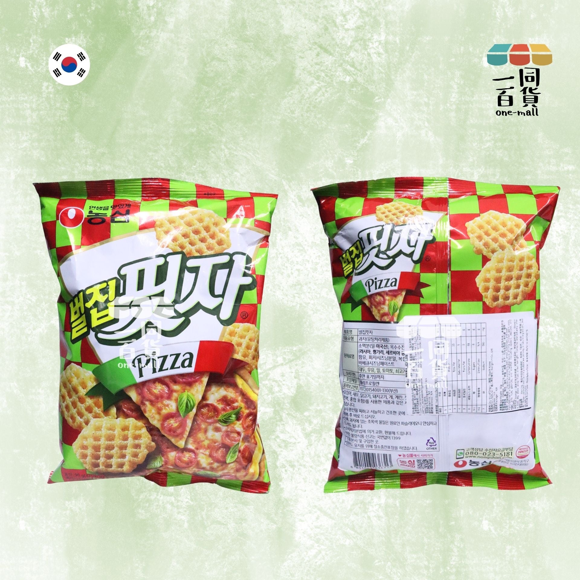 農心 | 蜂巢薄餅 90g [綠](平行進口) G3-5 (벌집핏자)