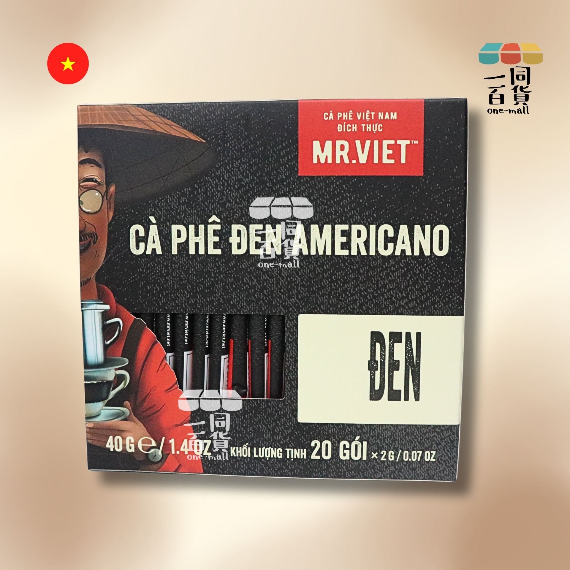 Mr.Viet | 純黑即沖咖啡 20包 (平行進口) F6-2