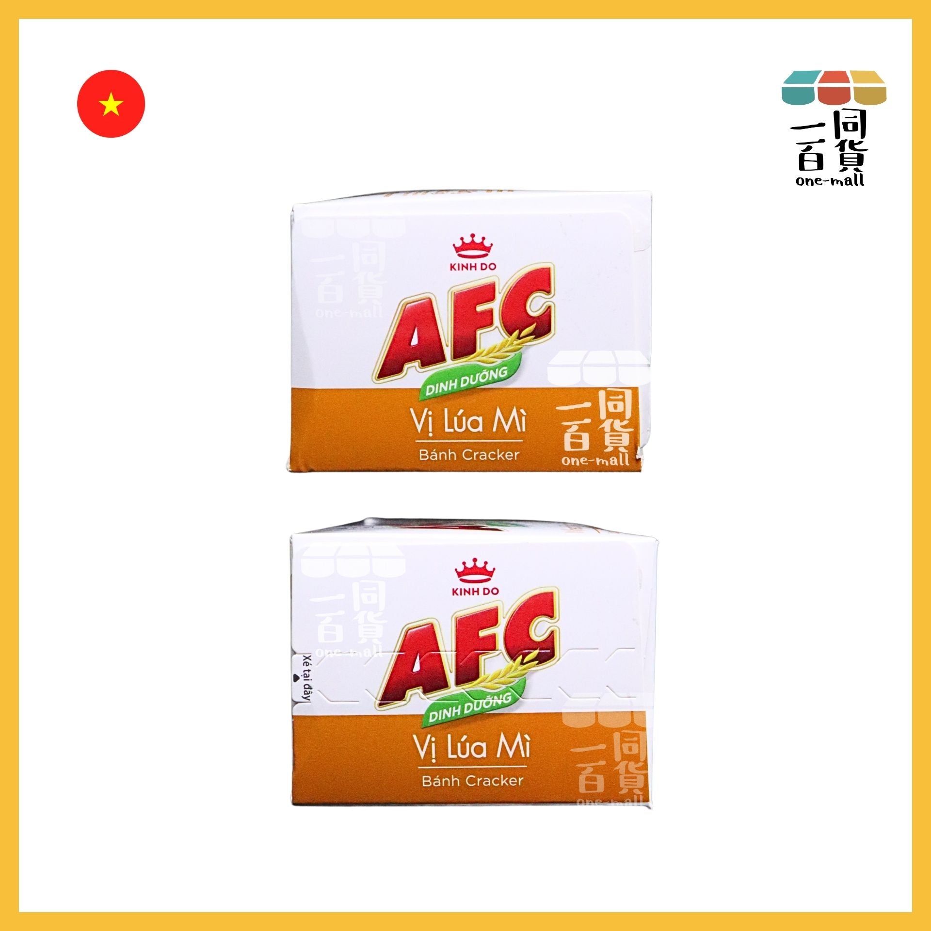 KINH DO AFC | KINH DO AFC脆餅 小麥口味 86g [黃白](平行進口) F1-1
