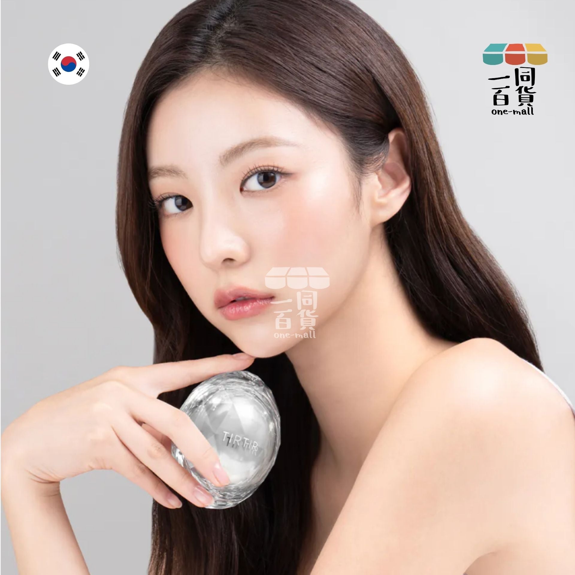 TIRTIR | 水晶持久水光亮彩無瑕氣墊粉底 [銀盒] - 17C號色 Porcelain - 15g (平行進口) C222